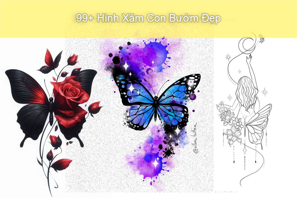 99+ Hình Xăm Con Bướm – Biểu Tượng Của Tự Do Và Sự Biến Đổi 99 hinh xam con buom dep