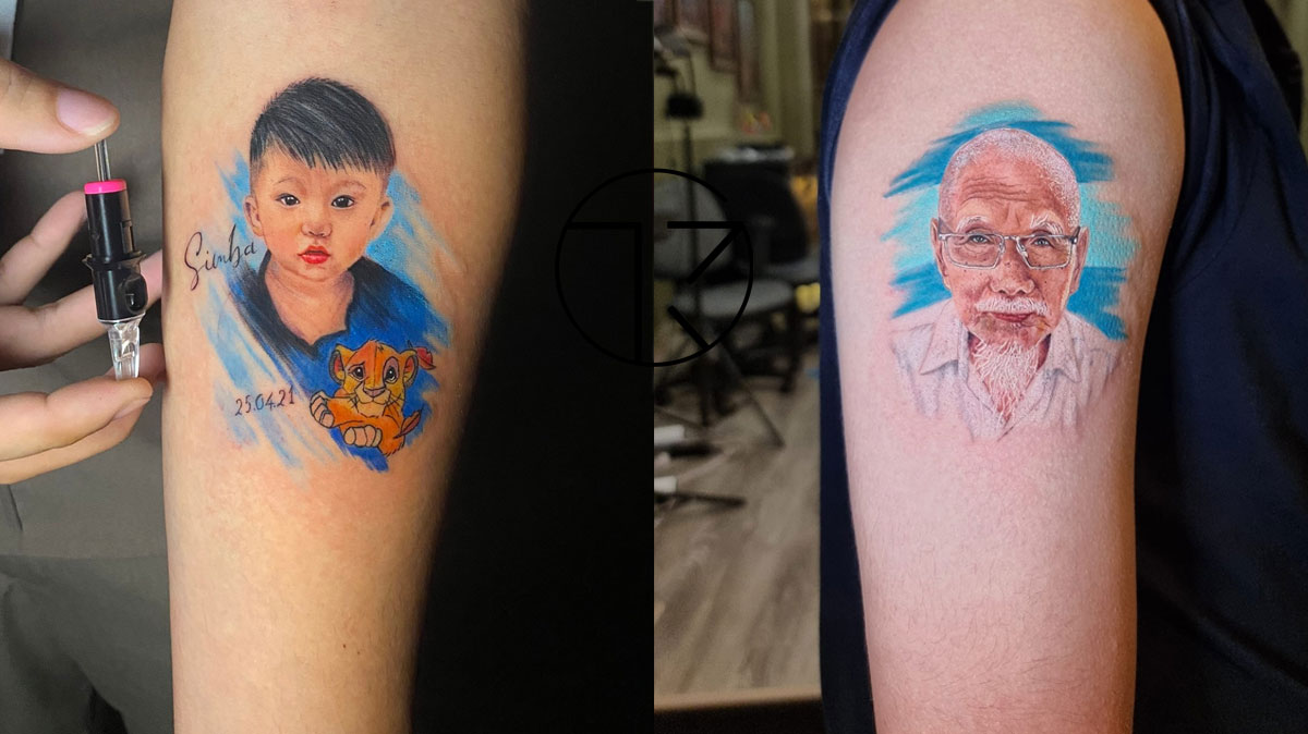 xam hinh chan dung nguoi than