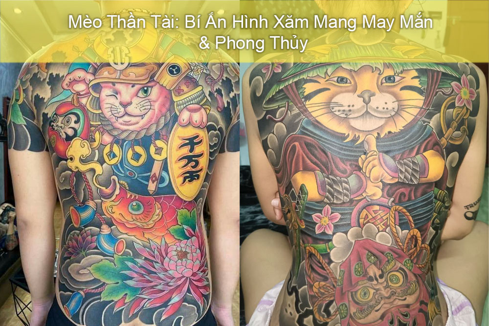 Khám Phá Ý Nghĩa Hình Xăm Mèo Thần Tài: Bí Ẩn Mang May Mắn & Phong Thủy y nghia meo than tai