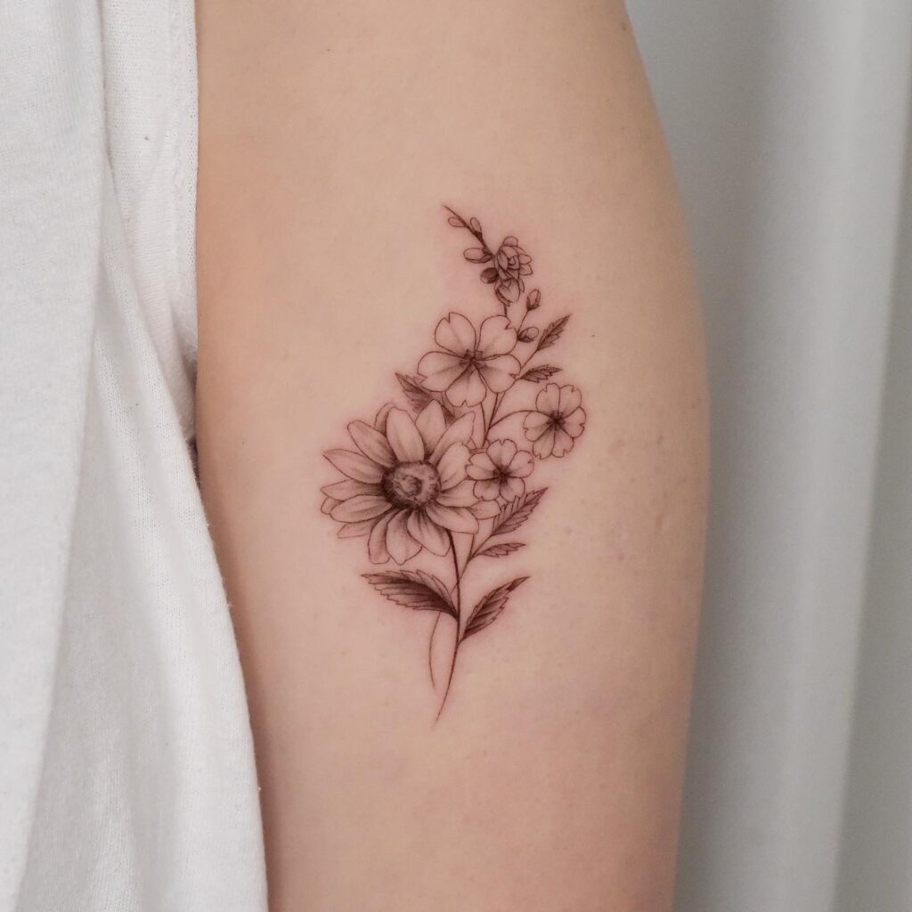99+ Hình Xăm Bông Hoa Mini Đẹp – Xu Hướng Nghệ Thuật & Ý Nghĩa Sâu Sắc 2025 280656542 406836991054038 3539829929044505656 n