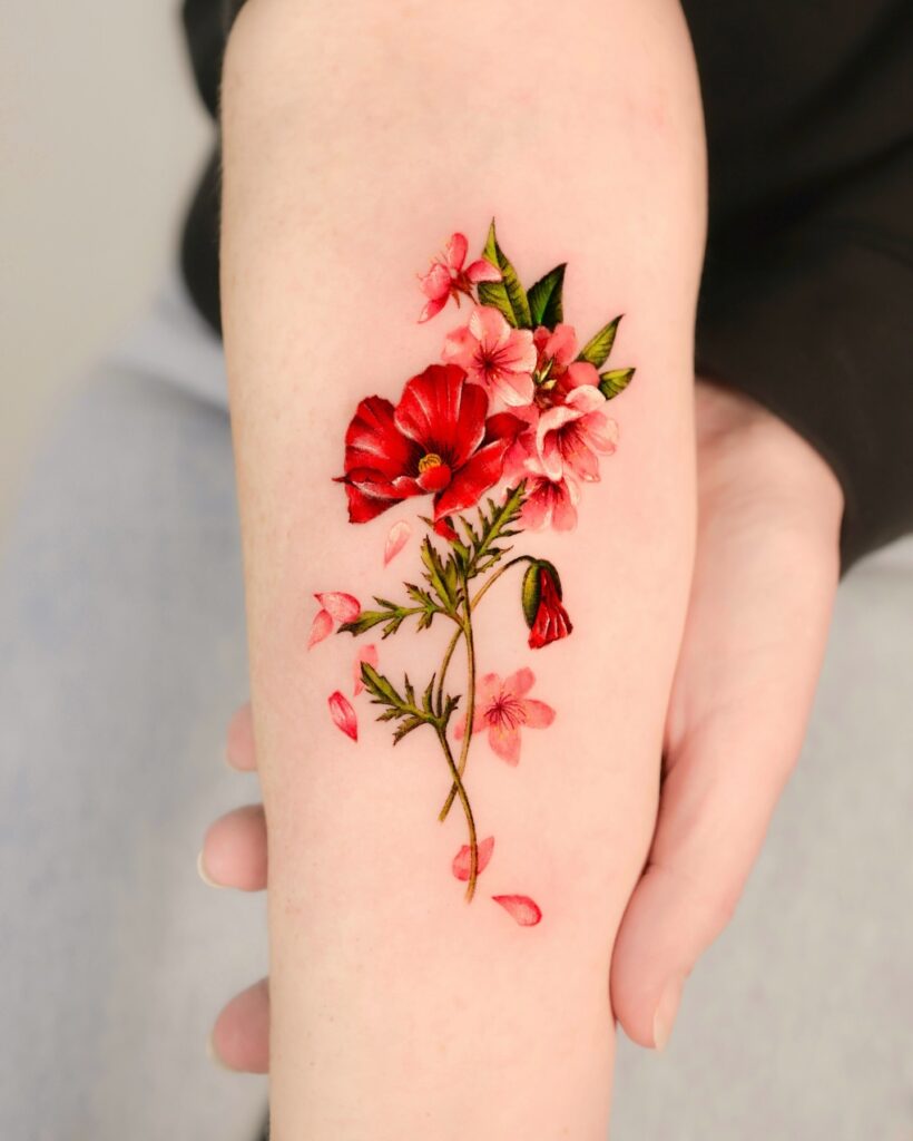 99+ Hình Xăm Bông Hoa Mini Đẹp – Xu Hướng Nghệ Thuật & Ý Nghĩa Sâu Sắc 2025 407217177 2153433735011713 4615699484329062345 n