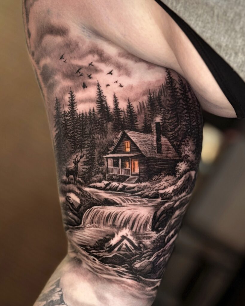 Hình xăm mệnh Mộc – 50+ Mẫu hình xăm phong thủy giúp cân bằng năng lượng và tăng sự tự tin hinh xam phong canh cho nam