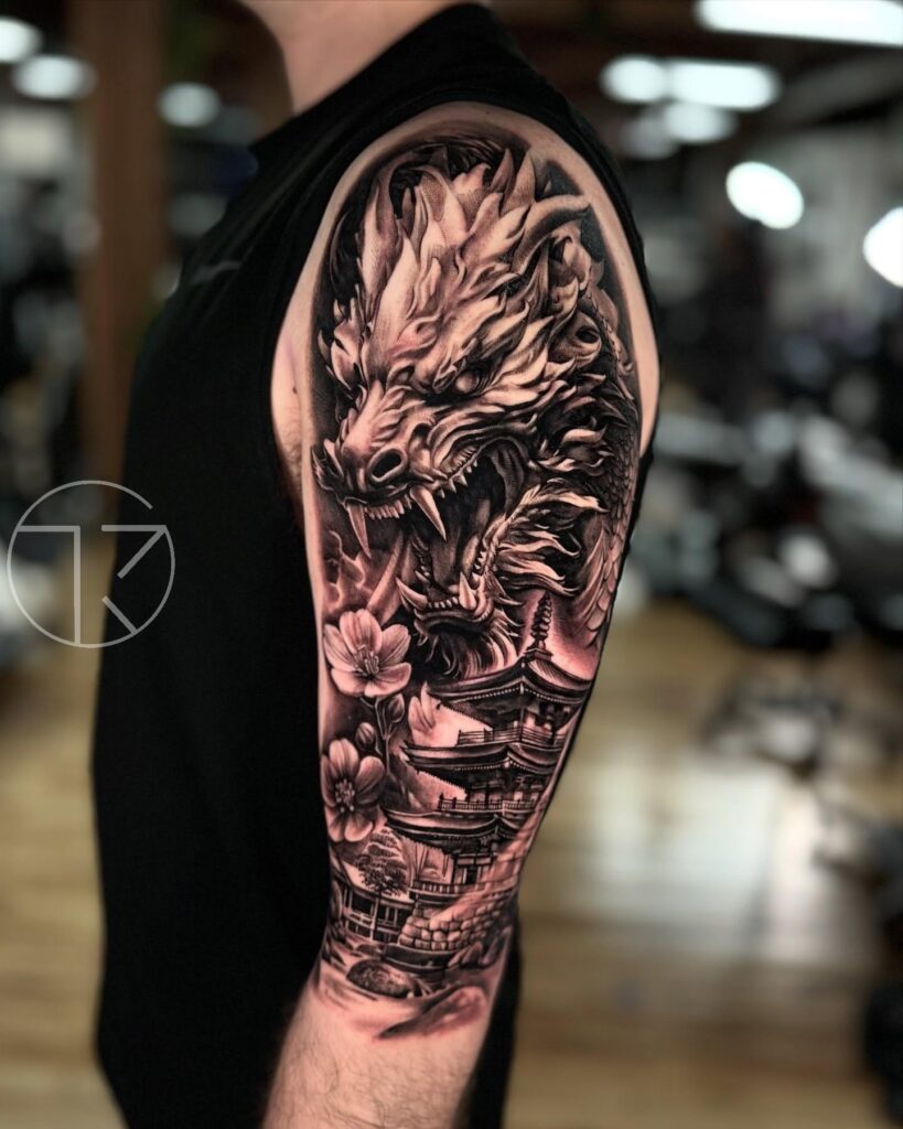 Top Hình Xăm Hợp Tuổi Tý Đẹp, Hút Tài Lộc & May Mắn Nhất 2026 | TKs Tattoo hinh xam rong bap tay