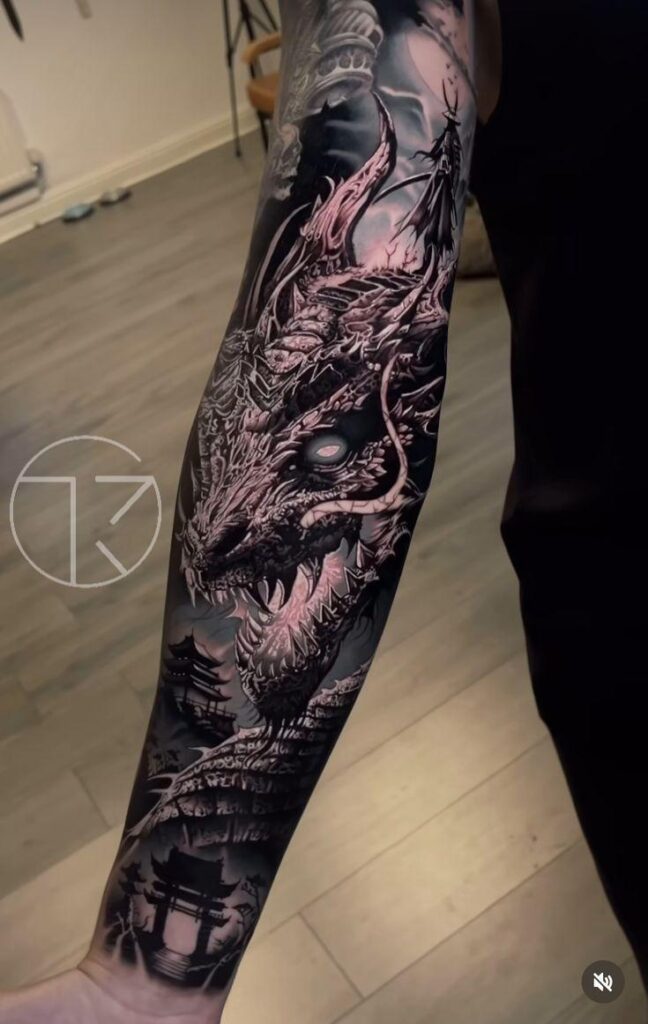 Top Hình Xăm Hợp Tuổi Tý Đẹp, Hút Tài Lộc & May Mắn Nhất 2026 | TKs Tattoo hinh xam rong full tay chau au