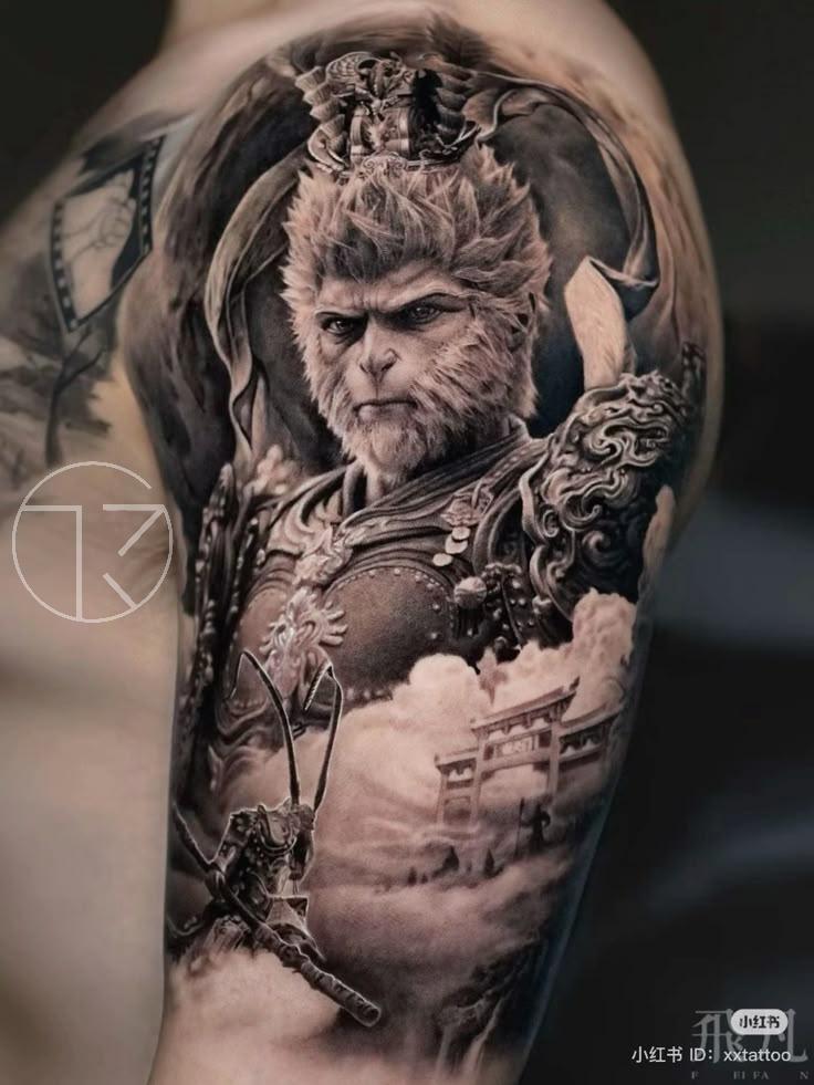 Top Hình Xăm Hợp Tuổi Tý Đẹp, Hút Tài Lộc & May Mắn Nhất 2026 | TKs Tattoo hinh xam wu kong bap tay